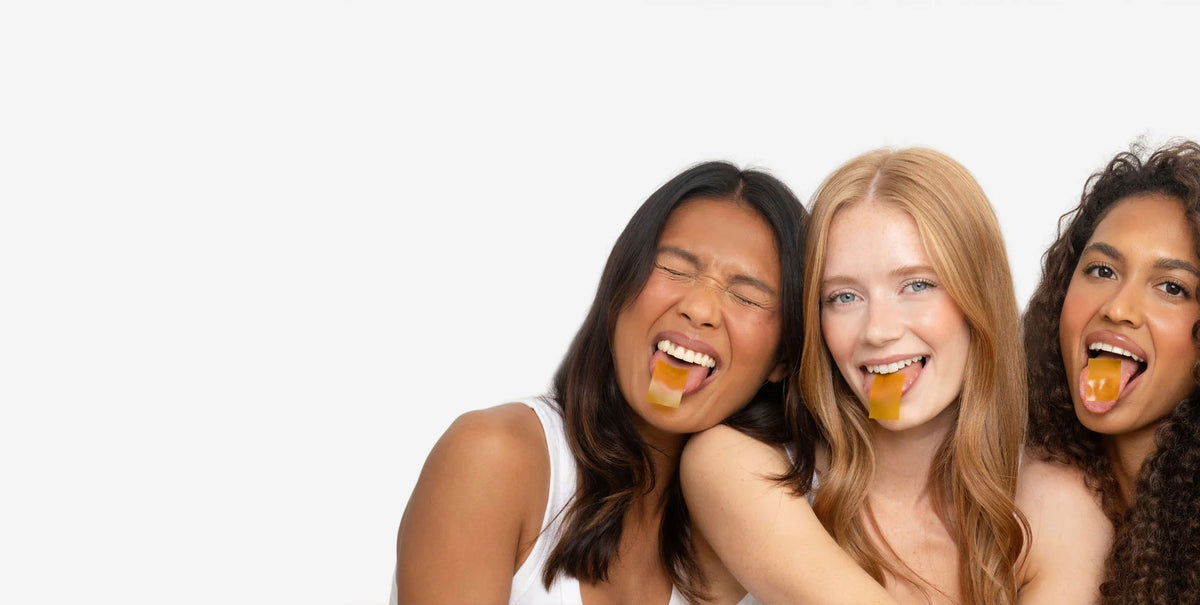 Three models with RIN Glow stick on tongue